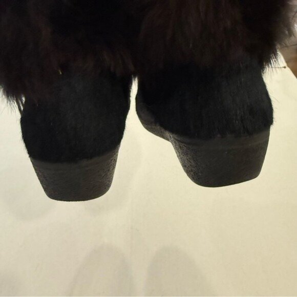 Tecnica Black Goat Fur Cow Hair Apres Ski Winter Boots EUR 38 Women’s Size 7.5 - Picture 9 of 11